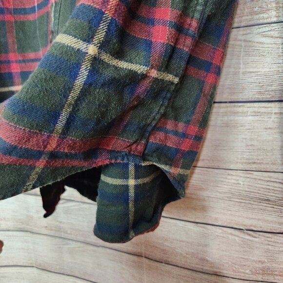 Orvis Perfect Flannel Shirt Long Sleeve Button Down Plaid Pockets Men's Medium - Picture 9 of 16